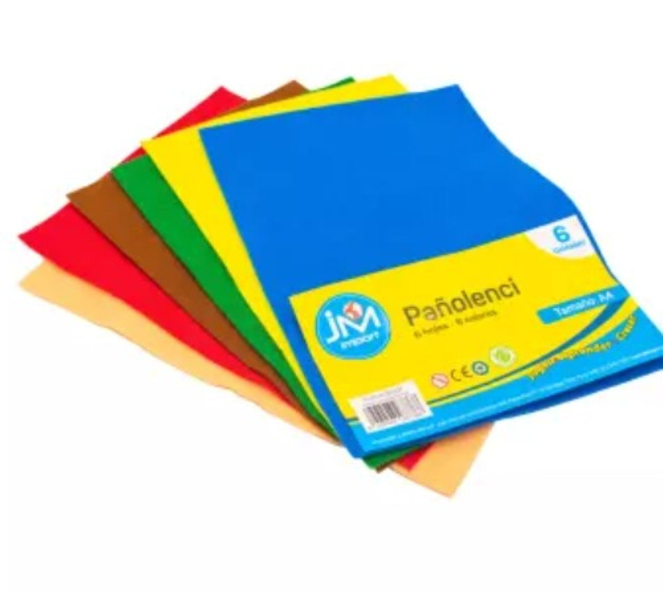 Carpeta Pano Lenci Display 6 Colores 20 X 30