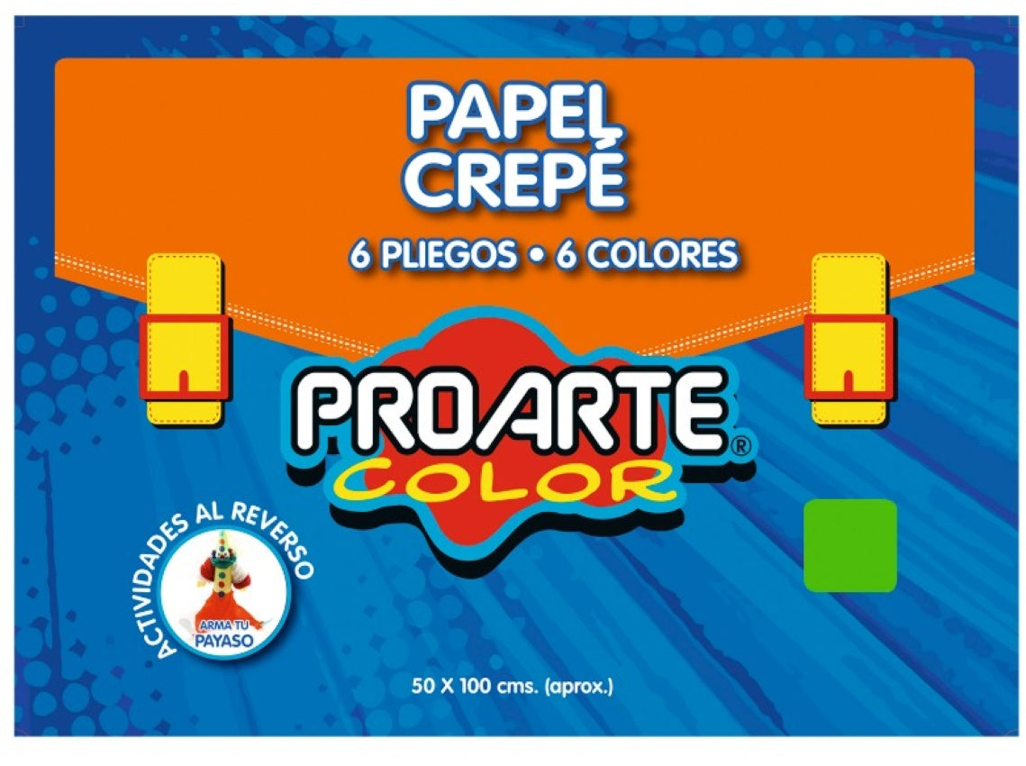 Carpeta Papel Crepe de Colores PROARTE