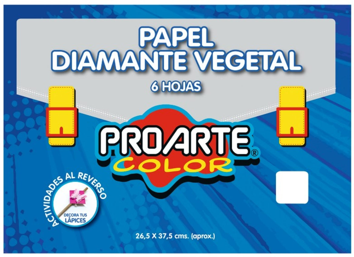 Carpeta Papel Diamante Vegetal 265 x 375 cms 6 Hojas