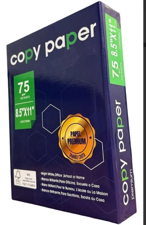 Resma Papel Tipo Copy Paper - 500 Hojas - 75 gr