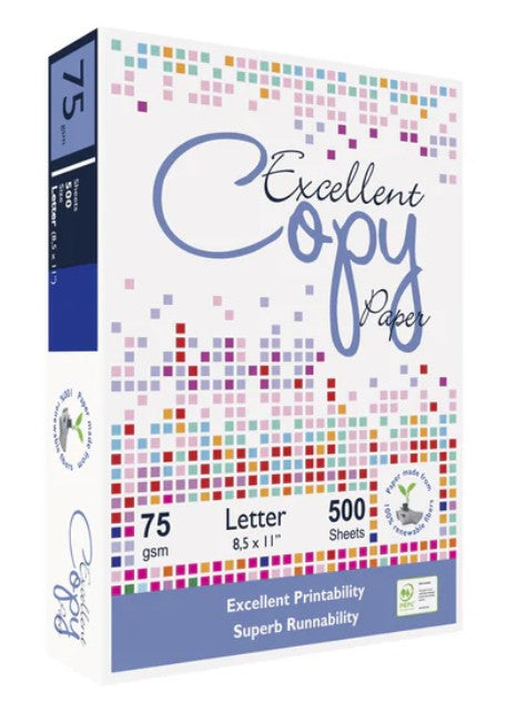 Resma Papel Tipo Carta Excellent - 500 Hojas - 75 gr