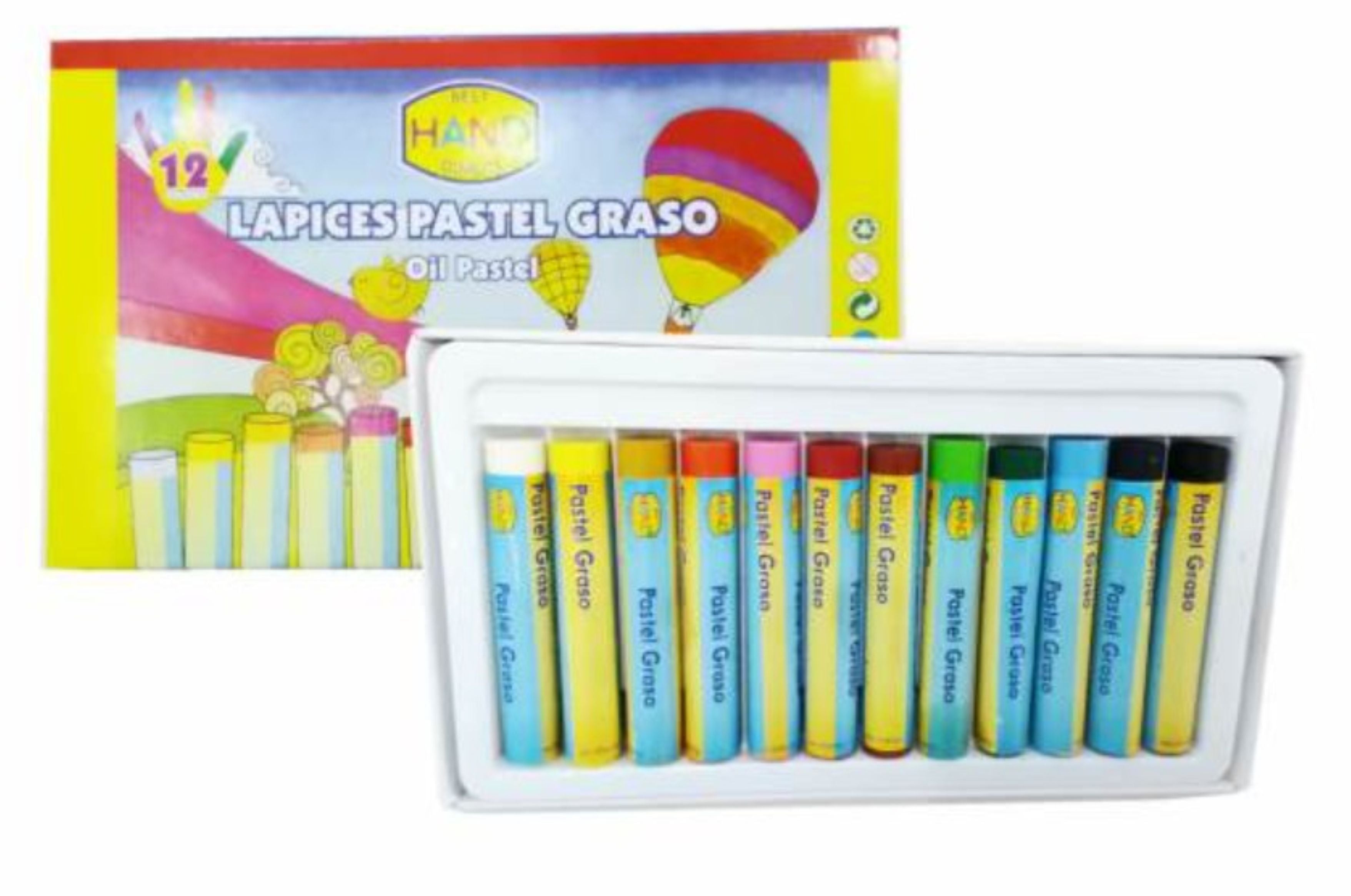 Lapices Pastel Graso 12 Unidades