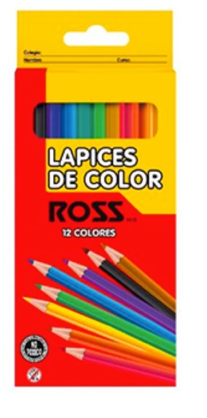 Lapices de Color 12 Unidades Ross