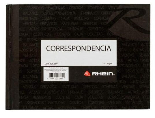 Libreta Correspondencia 100 Hojas RHEIN