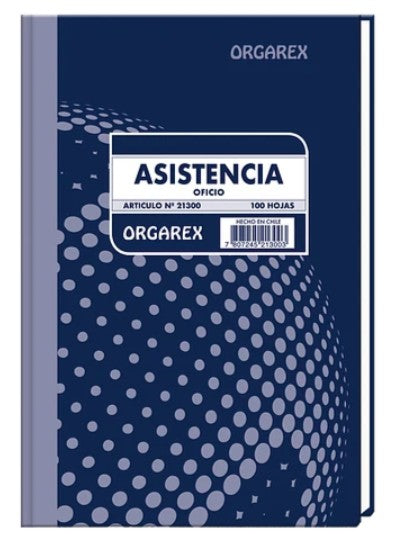 Libro Asistencia 100 Hojas ORGAREX