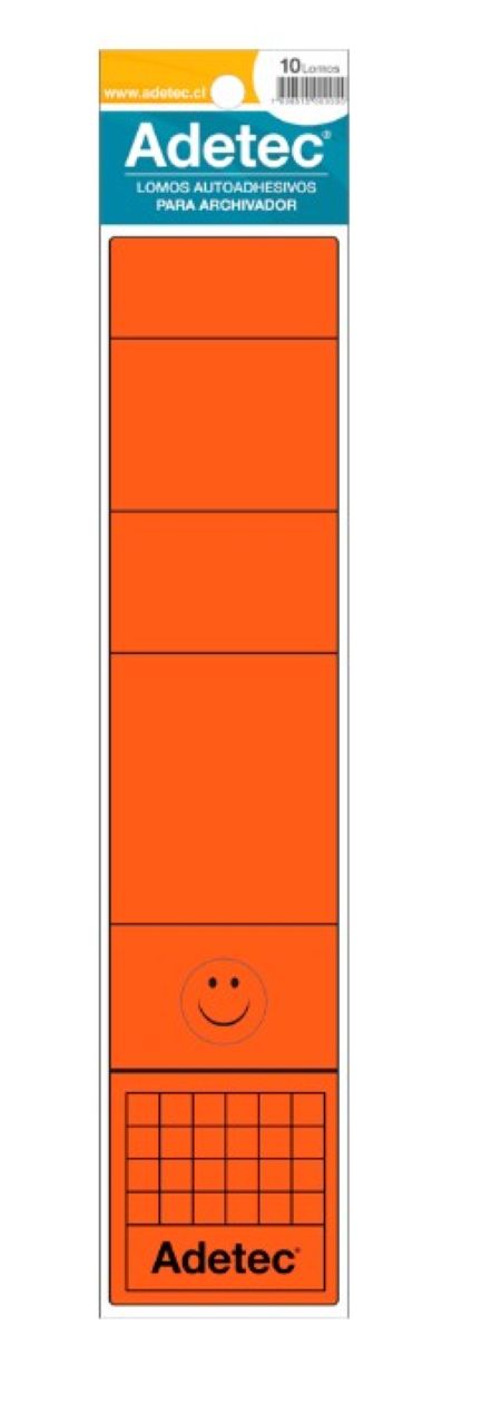 Lomos Autoadhesivos para Archivador Rojo