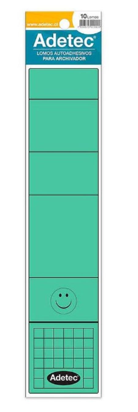 Lomos Autoadhesivos para Archivador Verde