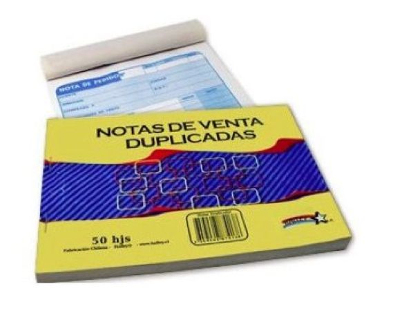 Notas de Ventas Duplicadas 50 Hojas HALLEY