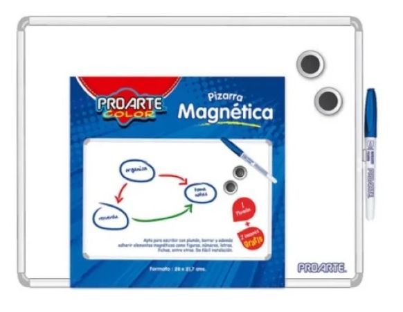Pizarra blanca 28 x 22 cm Magnetica