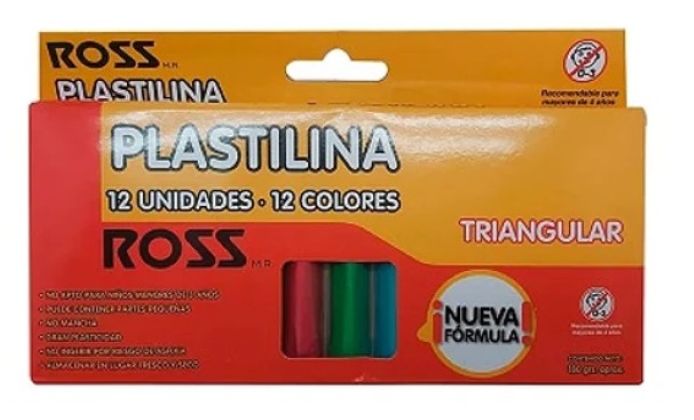 Plasticina 12 Unidades 12 Colores Triangular