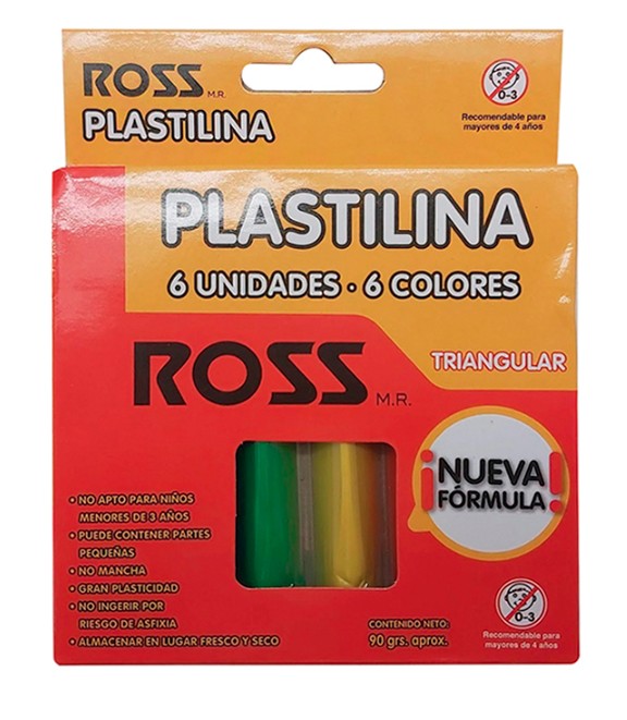 Plasticina 6 Unidades 6 Colores Triangular