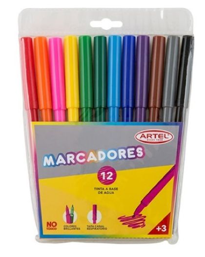 Scripto Marcadores Plumones 12 Colores