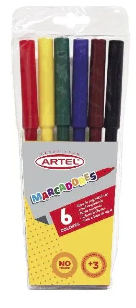 Scripto Marcadores Plumones 6 Colores